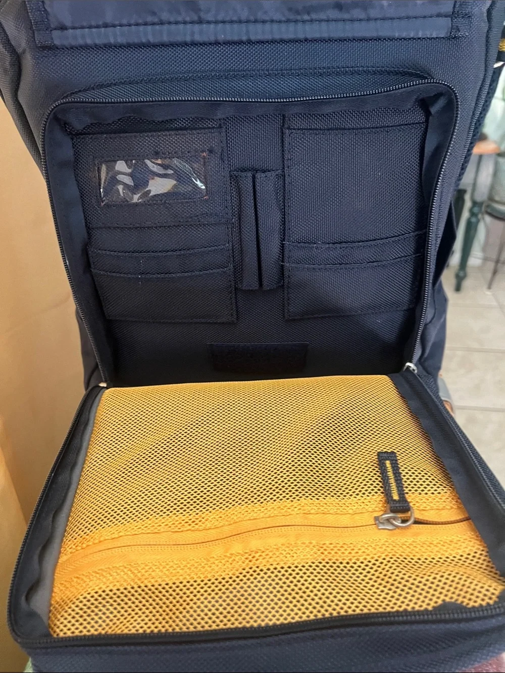 Ralph Lauren Polo Sport Black and Yellow Men’s Backpack. Size 17x12x8 inches.